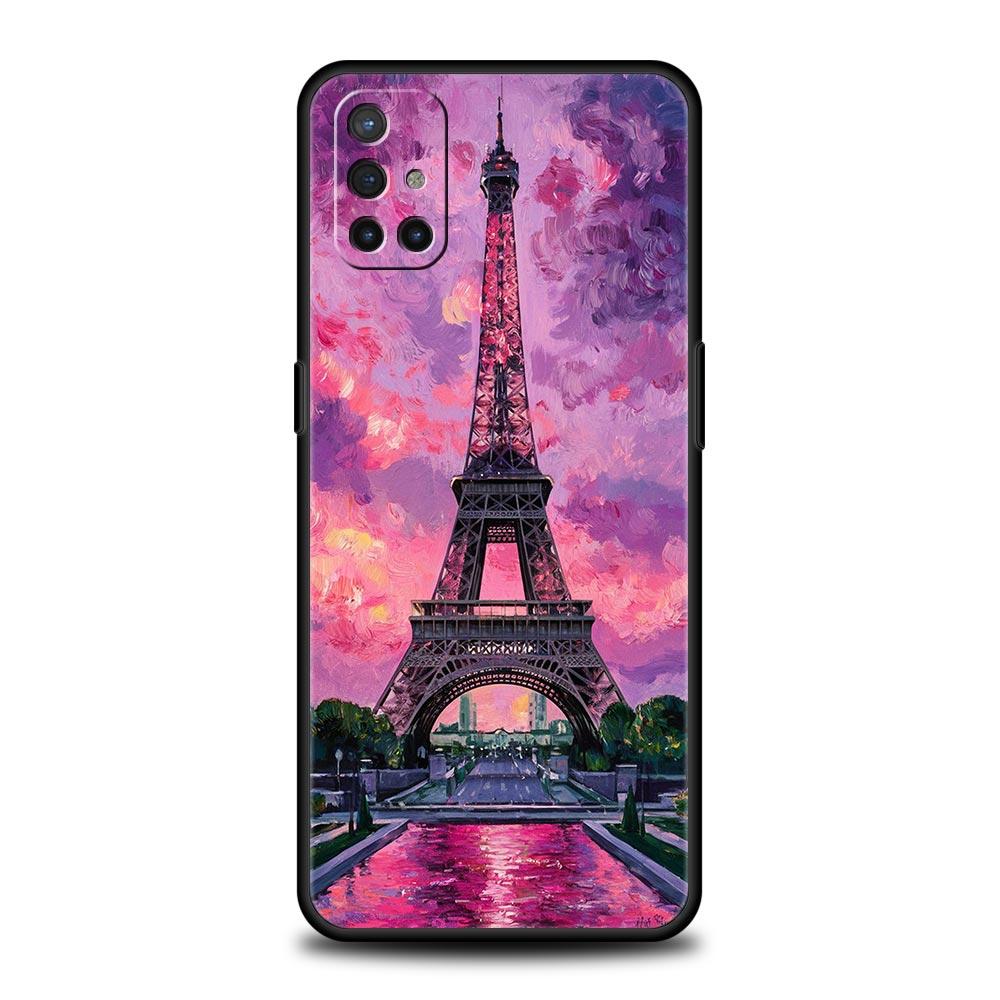 Phone Case For OnePlus 15 13 12 11 10 9 8 7T Pro 13T 13R 12R 10R 9RT 8T Nord 2T CE 2 3 5G Lite Cover Red Umbrella Eiffel Tower