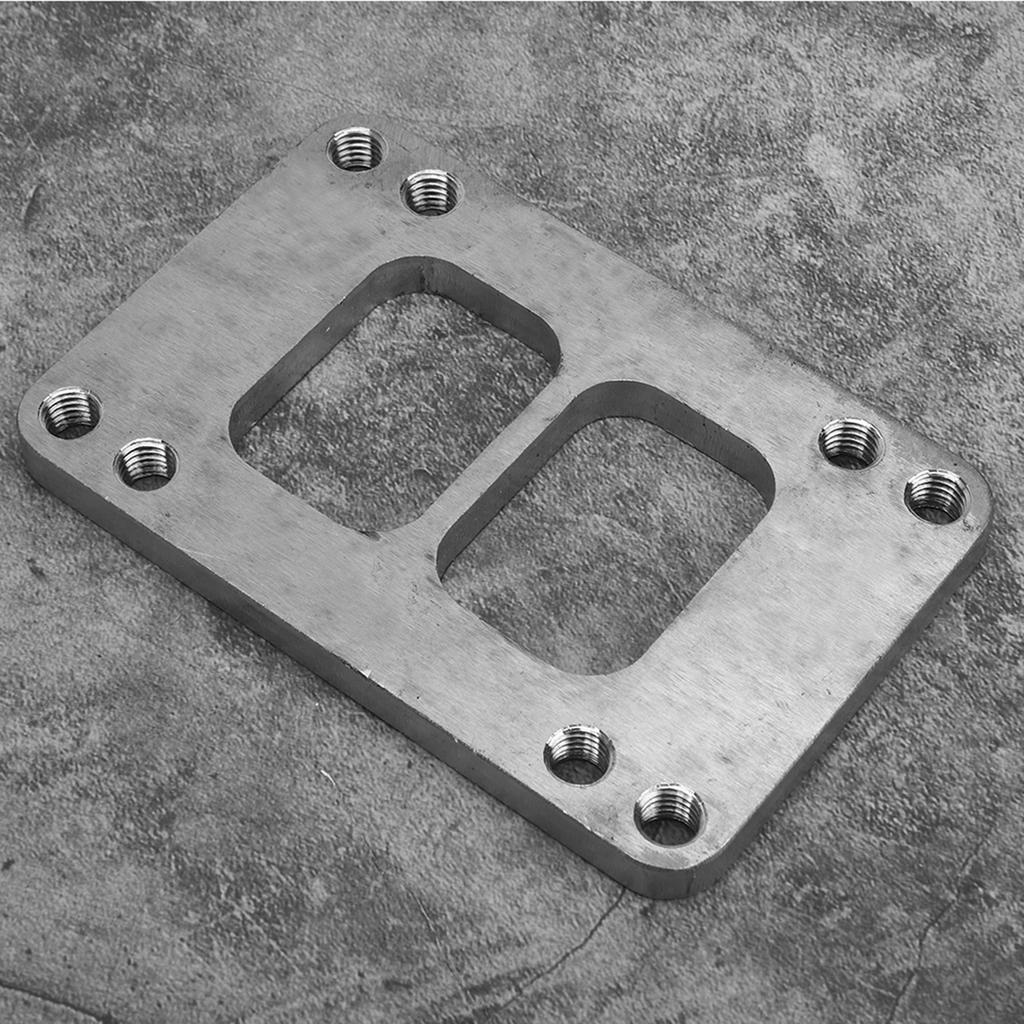 Adaptér příruby turba z nerezové oceli T6 na T4 dělený výfuk 8 otvorů