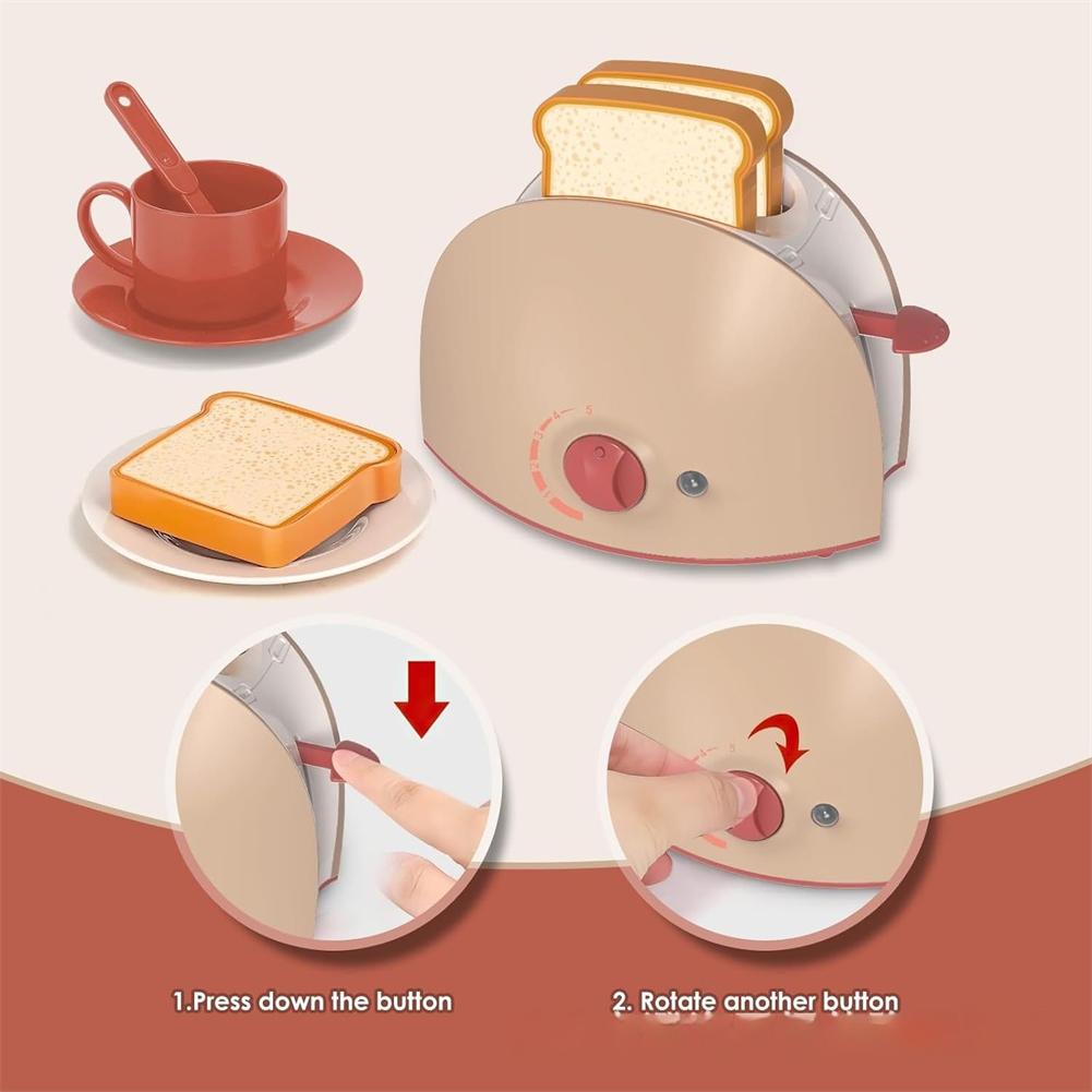 Kids Kitchen Appliances Toys Pretend Play Kitchen Set Juicer Toaster Mixer Coffee Machine Vacuum Cleaner