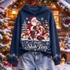 Women's Christmas Pullover Hoodie Long Sleeve Hooded Sweatshirt for Holiday