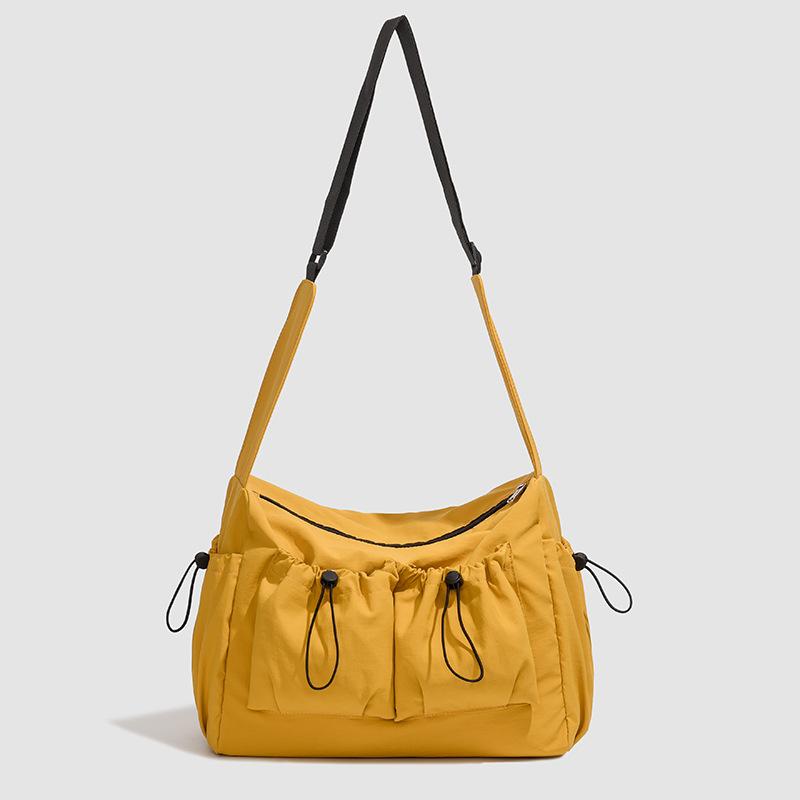 

Женская холщовая сумка большой вместимости, новая летняя нишевая сумка через плечо, сумка-мессенджер, повседневная сумка-тоут высокого класса жёлтый