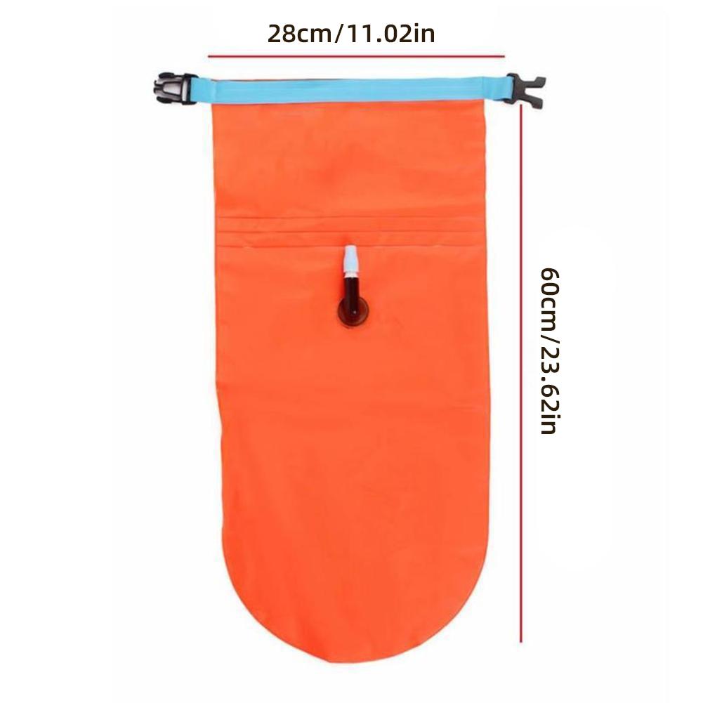 Inflatable Open Swimming Buoy Tow Lightweight Swimming Air Bag Storage With Waist Belt Water Sport Swimming Storage Float Tools