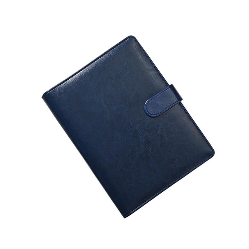 A5 Customized Logo Notebook PU Leather Notepad with Hard Cover Magnetic Snap and Pen Loop Loose-leaf Binding A5