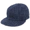 Chanel 22AW AA8562 CC Logos Tweed Cap Hat M NavyUsed
