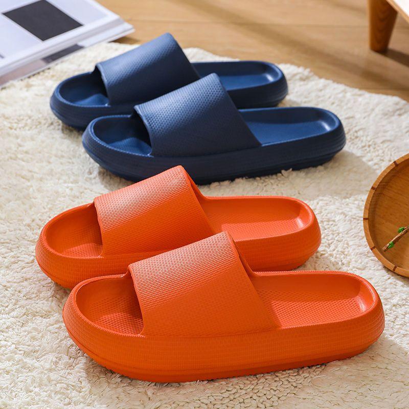 Summer popular step on shit feeling EVA thick-soled slippers women wear at home silent non-slip wear-resistant cool slippers men