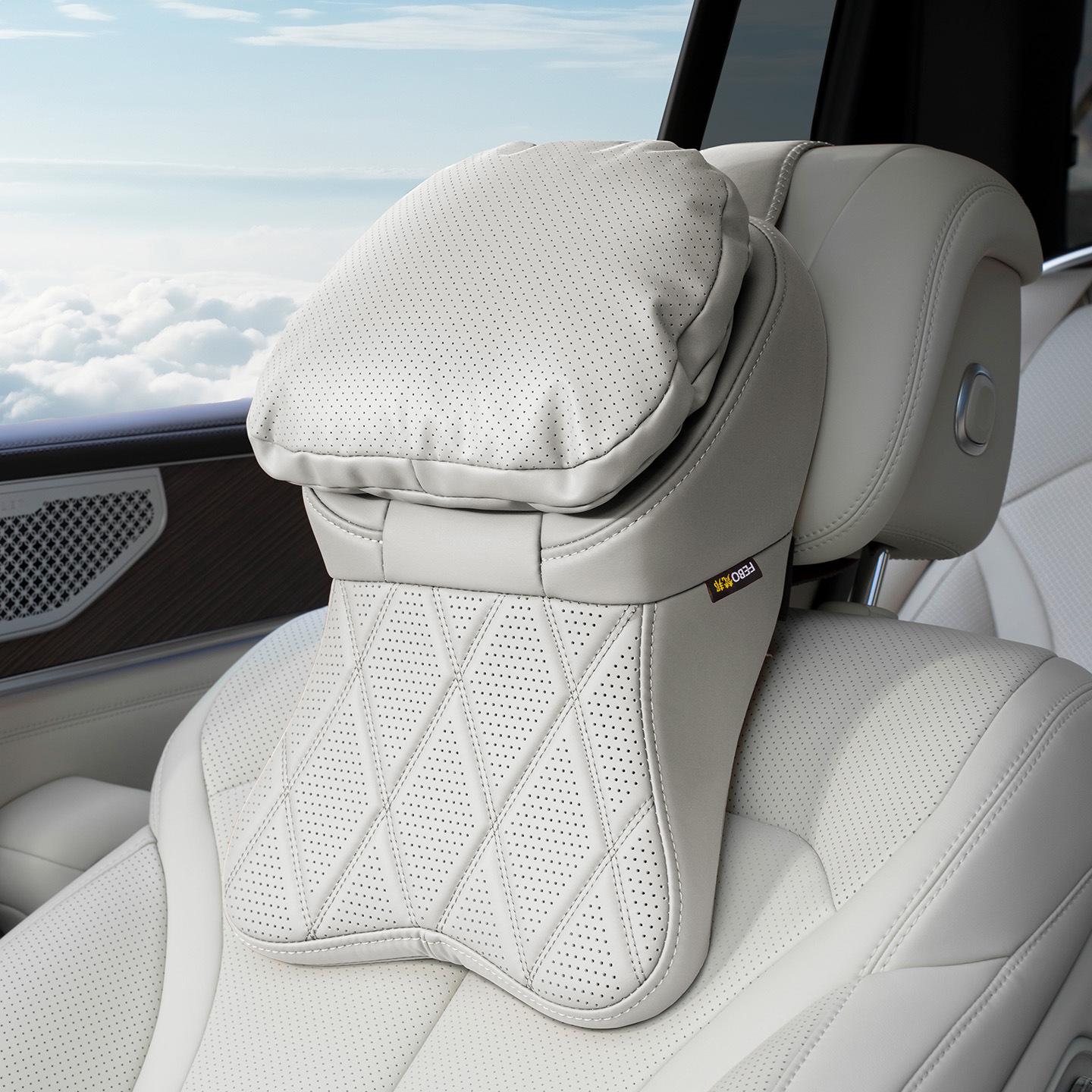 

Aviation Grade Memory Foam Neck Pillow for Car Headrests - Compatible with Mercedes-Benz, Lynk & Co, Tesla, and Maybach.