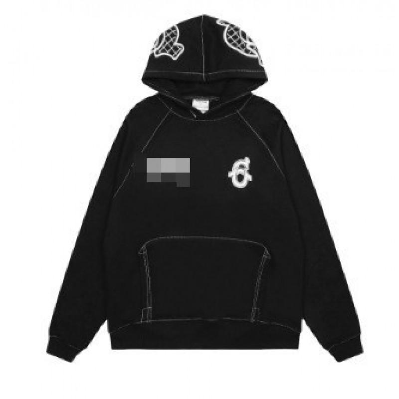 Completo felpa con cappuccio oversize da uomo con stampa di lettere, caldo, fodera in pile, vestibilità larga, streetwear, invernale, casual