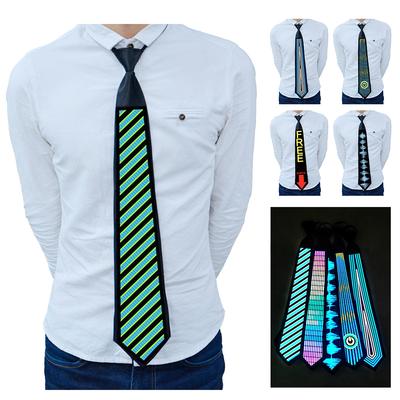 Novelty Tie Voice Activated LED Party Favors Light Up Bow Tie Festival Party Light Necktie Musical Sound Activated Tie