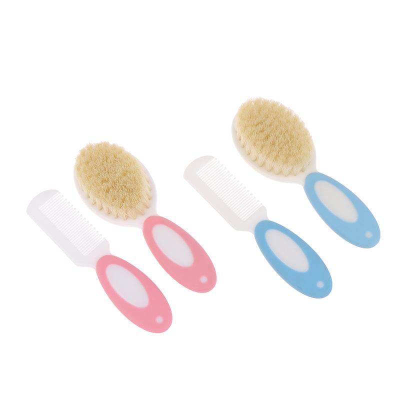 2pcs/set Portable Soft Newborn Baby Hair Brush Baby Kids Comb Child Hairbrush Set  Care Baby Brush Baby Comb