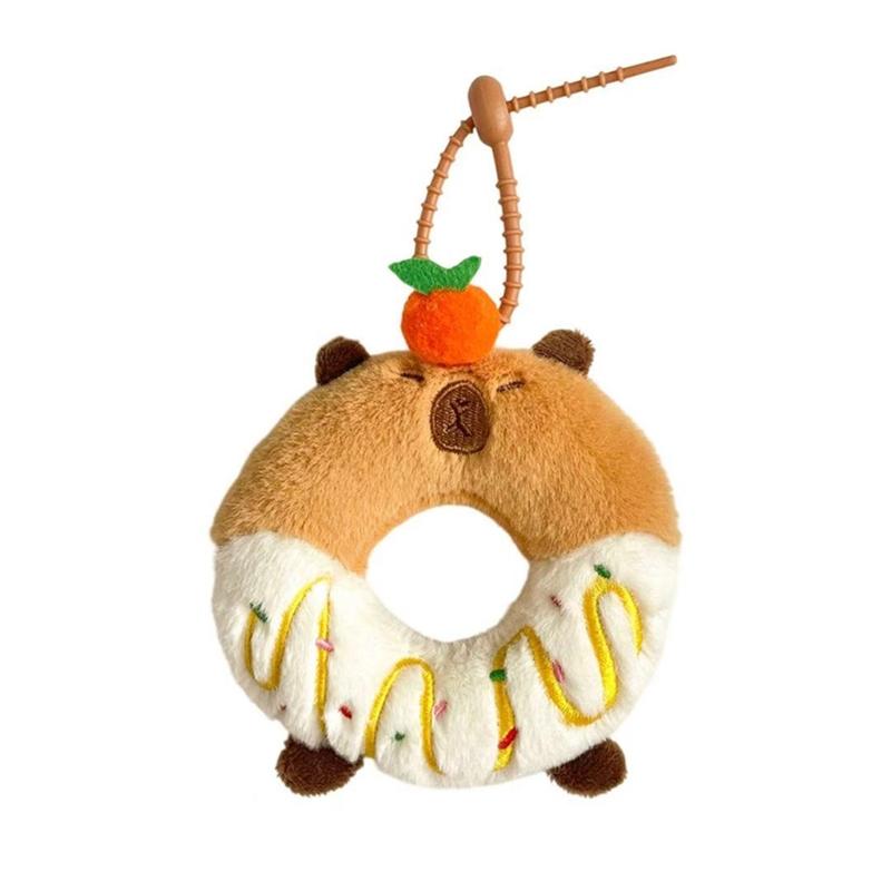 

Anime Figure Pendant Plush Capybara Food Doll Keychain Bag Charm Capybara Doll Keychain Backpack Hanging Ornaments 1