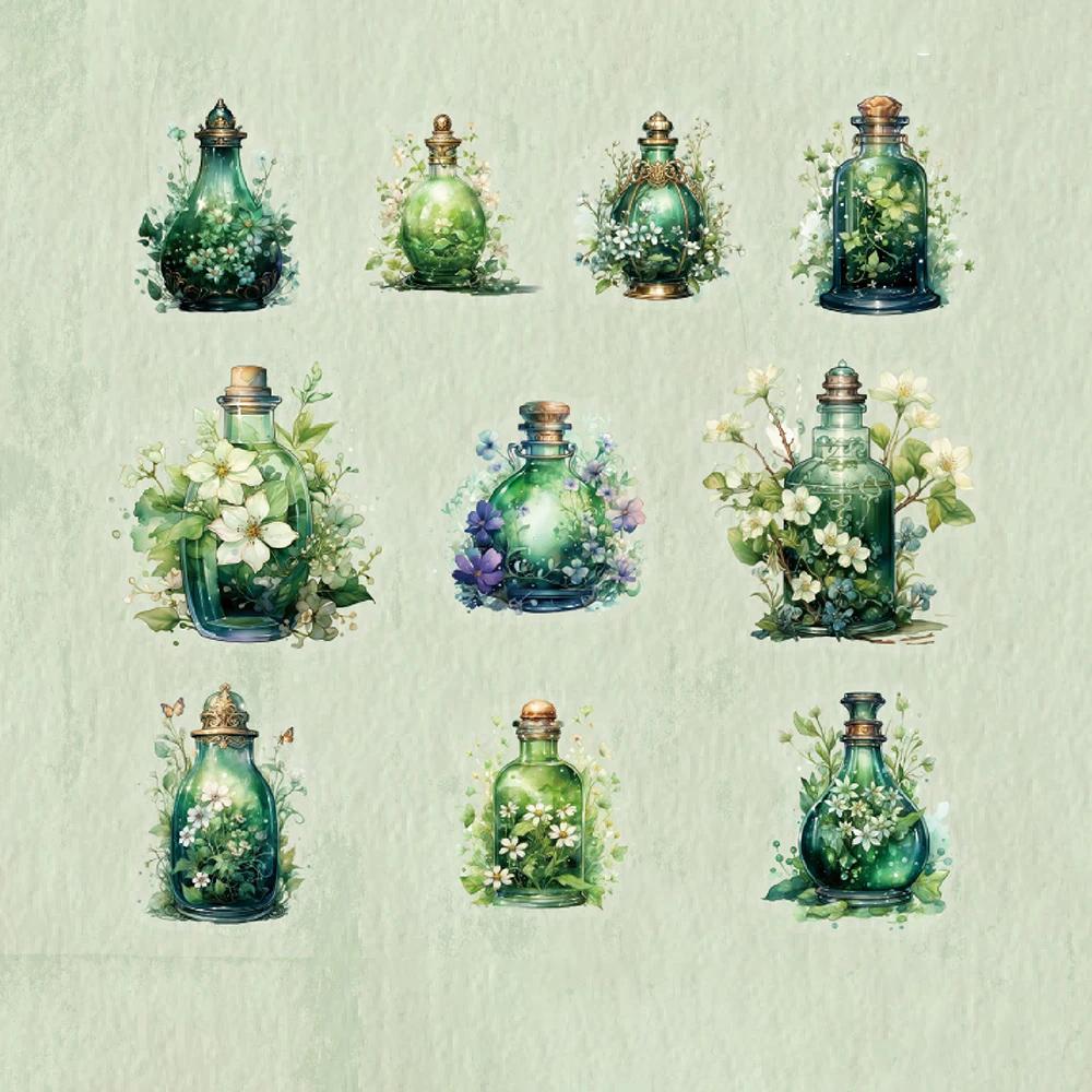 Vintage Flaschenaufkleber-Set DIY-Dekoration Scrapbooking Story in einer Flasche Serie PET-Aufkleber
