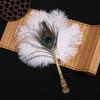 Danshandfans in Chinese Stijl Draagbare Cosplay Props Waaijer Struisvogelveer Waaijer Dames Dans Props