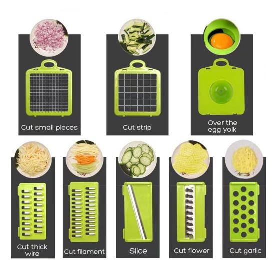 Vegetable Chopper Stainless Steel Mandoline Slicer for Julienne Dicing Multifunctional Meal Preparation Tool