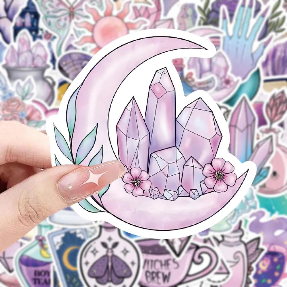 10/30/50/100pcs Cartoon Boho Witchy Magic Moon Stickers Tarot Witch Astrology Decals Suitcase Notebook Phone Aesthetic Sticker