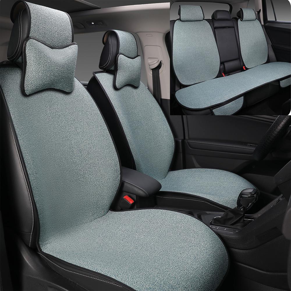 Universal Cotton Linen Car Seat Cushion for Buick Excelle, Regal, LaCrosse, Excelle GT, Encore - All Seasons.