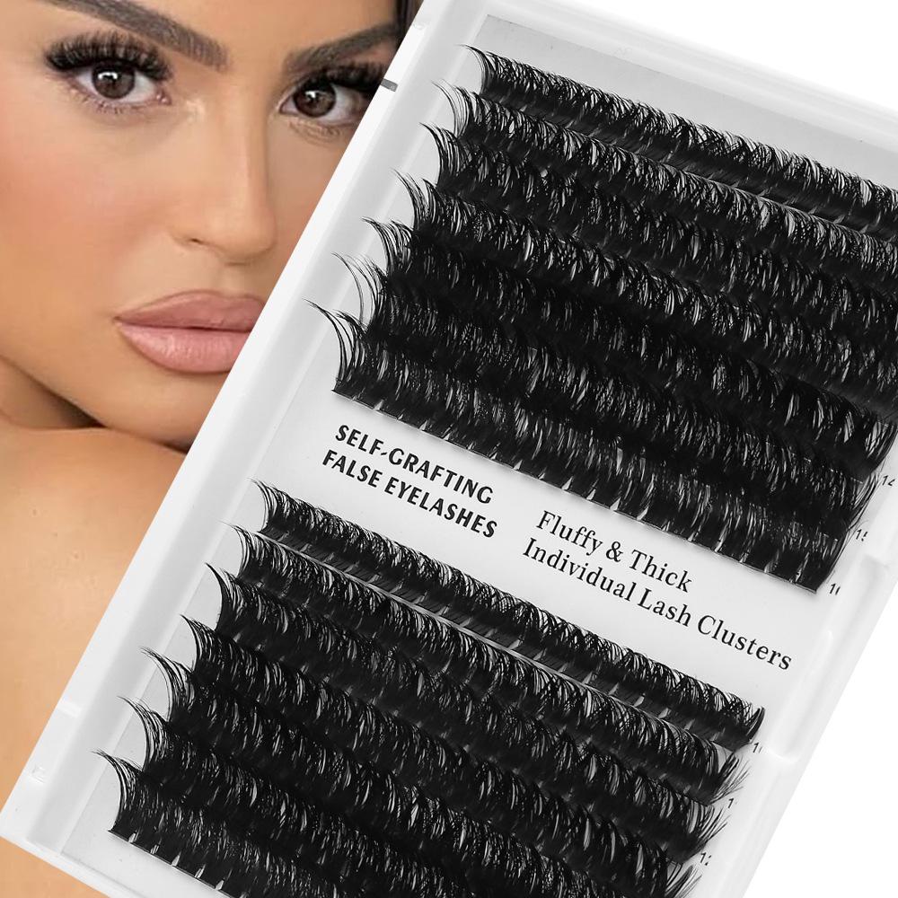 

3D Messy Style Hot Melt Cluster Lashes - 80D DIY Self-Grafting Single Cluster Eyelashes