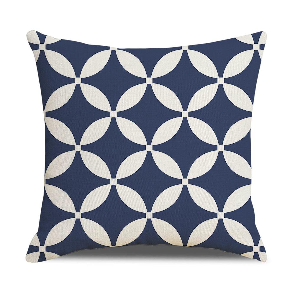 Pillow Nordic Geometric Linen Pillow Case Office Sofa Cushion Bedside Backrest Pillow Home