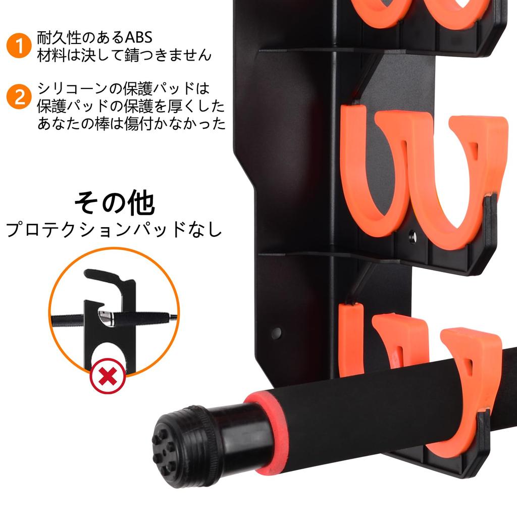 Hikeen 10-Piece Wall-Mounted Fishing Rod Rack, Garage Fishing Rod Holder, Fishing Gear Storage Organizer, Gift for Men, Birthday Gift