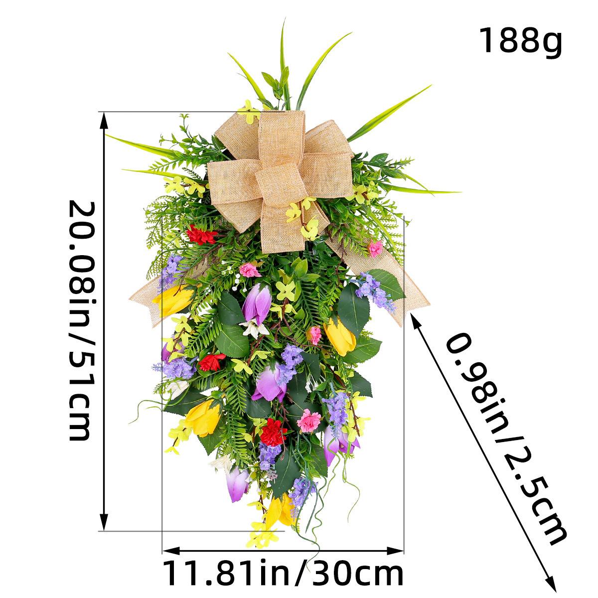 

Весенний тюльпан перевернутое дерево венок имитация цветка романтичное оформление свадебной сцены оконные украшения