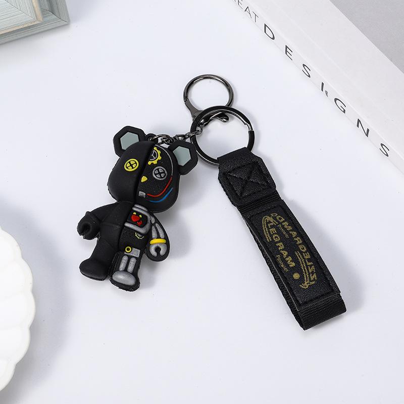 Simple Mechanical Bear Cute Keychain Chain Bag Personalized Small Pendant Accessories KeychainDecorativeGifts