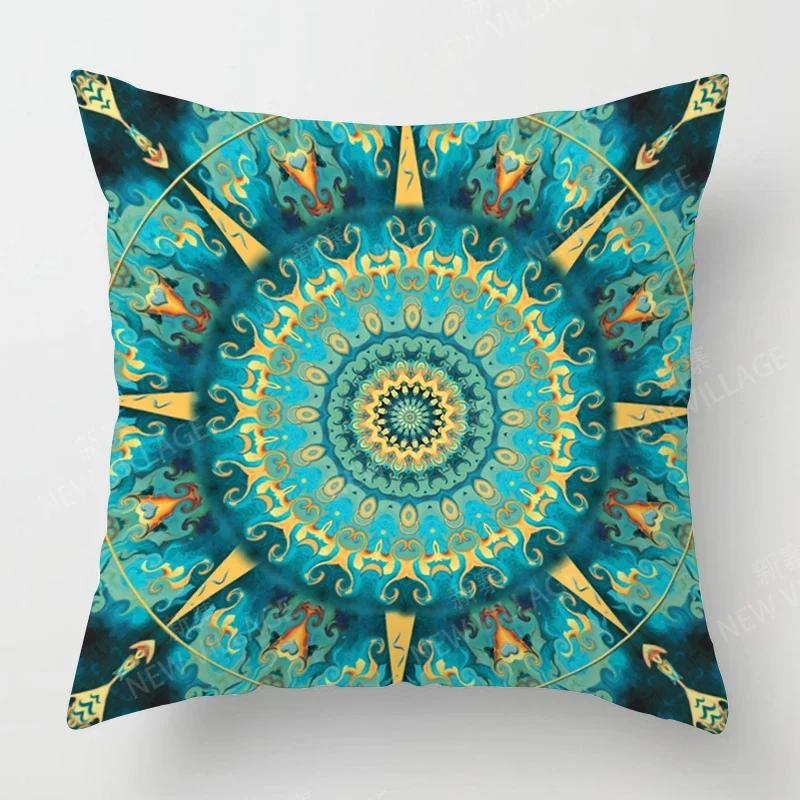 

Осенний Домашний Декор Осенний Декор Гостиной Наволочка для Декоративной Подушки Диван Бохо Наволочка Мандала 60x60cm белый