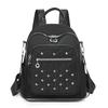 Rhomboid Rivet Backpack Women's Travel Bag Large Capacity Backpack