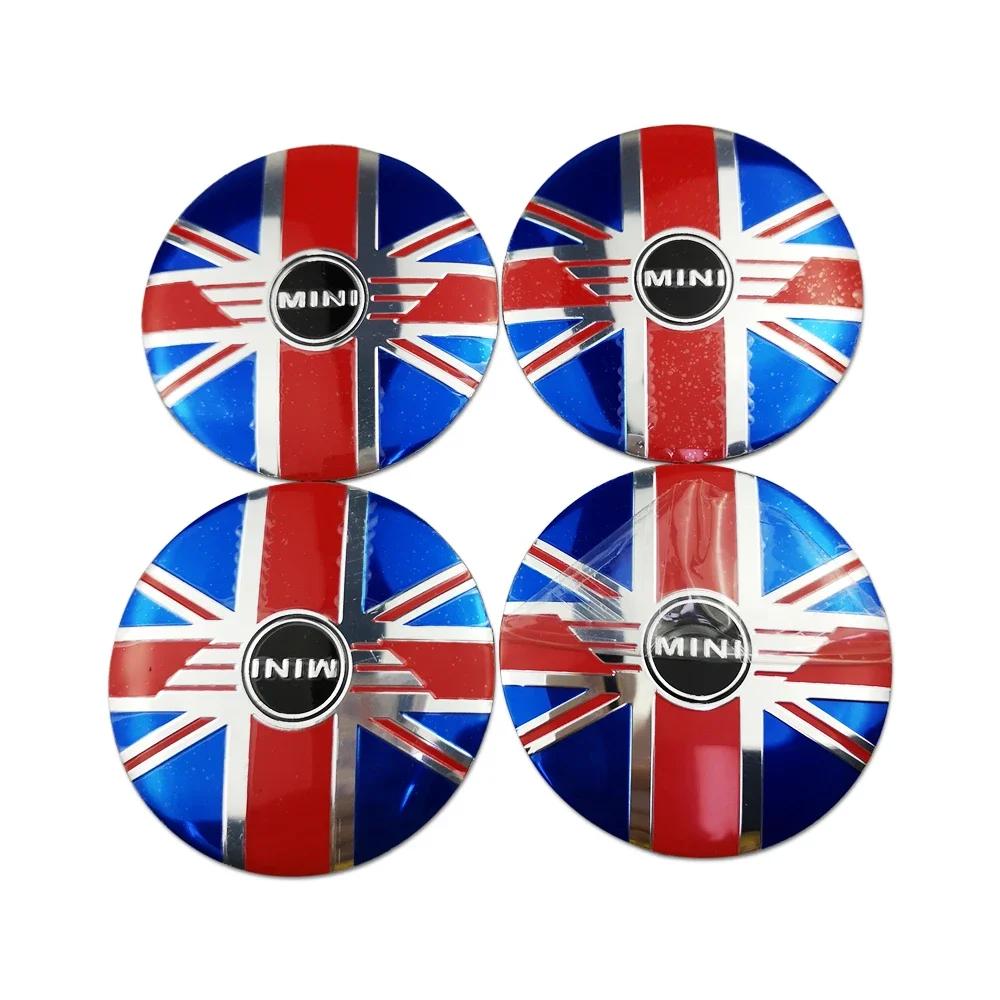 4pcs Car Decals Wheel Hub Center Stickers for Mini Cooper JCW R57 R58 R60 R50 R52 R53 R56 CLUBMAN COUNTRYMAN Logo Accessories