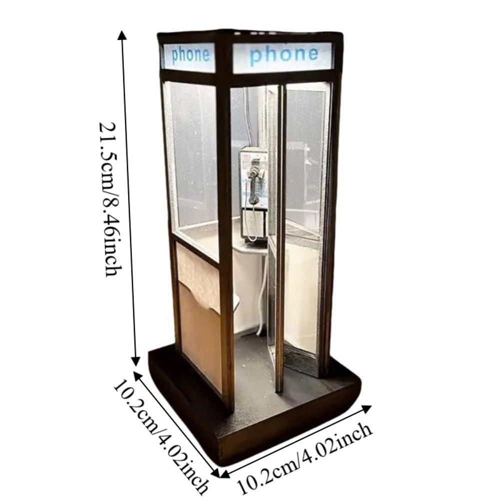 Warme LED-Leuchte Telefonzelle Lampe Britischer Stil Hoch Vintage Nachtlicht Hotel Rezeption