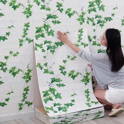 1-10 Τεμάχια 77cm*70 cm 3D ταπετσαρία με σχέδιο από αφρώδες τούβλο αδιάβροχη οροφής αυτοκόλλητη φόντο σαλονιού διακόσμηση σπιτιού