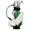 Golf Pen Holder Set with Three Golf Club-Shaped Pens Miniature Golf Bag Design Pen Stand Desk Organizer Office Accessory