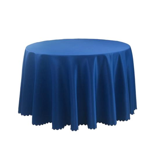 Round Polyester Tablecloth Elegant Solid Color Fabric Table Cloth Decorative Table Cover for Parties Weddings 71" -118