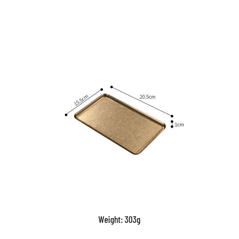 Jingbaodi Gold Rectangular 304 Stainless Steel Serving Trays