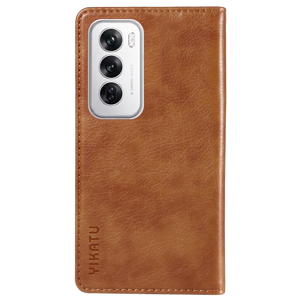 Für Oppo Reno12 5G (Global) Brieftasche Hülle Leder Handyhülle mit Litschi-Textur