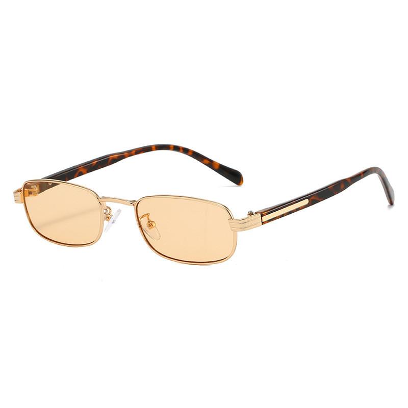 Geometric Metal Square Sunglasses Uv400 For Outdoor Activities And Fashion