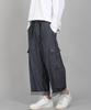 Seinteukeulu Double Cargo Cropped Pants Dcp-382 Denim Light Indigo