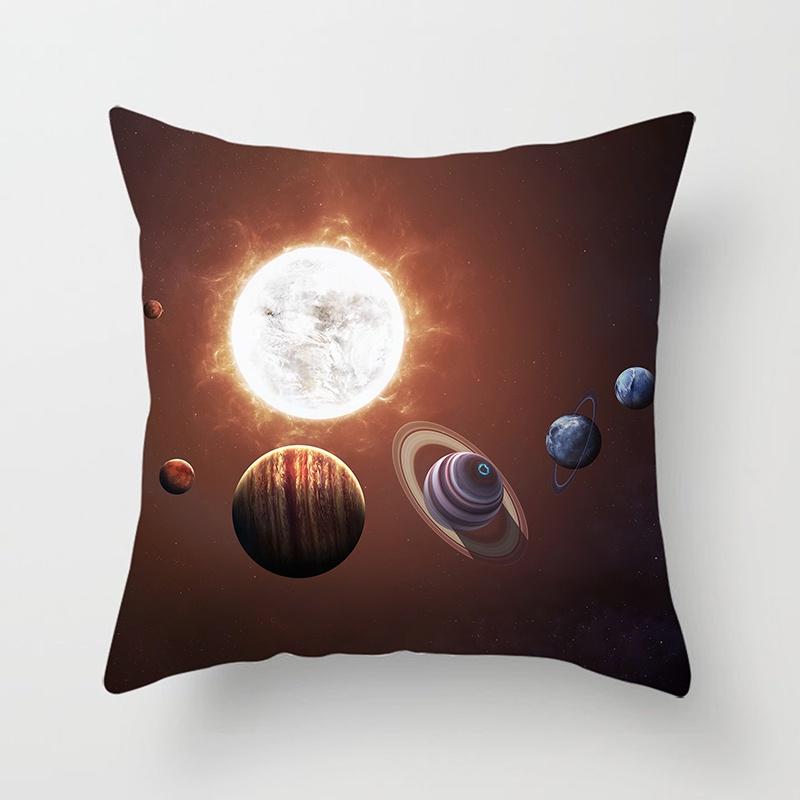 Starry Sky Landscape Planet Series printed pillowcase sofa seat cushion cover future sense home decoration embrace