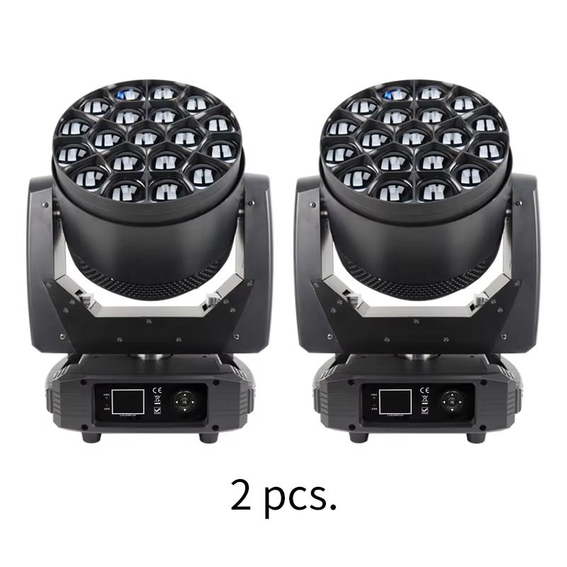 LED DMX Movingheads 19x25w RGBW 4in1 BEE EyE LED Beam Wash Zoom Moving Head Club Concert Bar Light