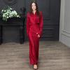 2025 European-American Cross-Border Cardigan & Waist-Slimming Skirt Set - Long Sleeve, Solid Color