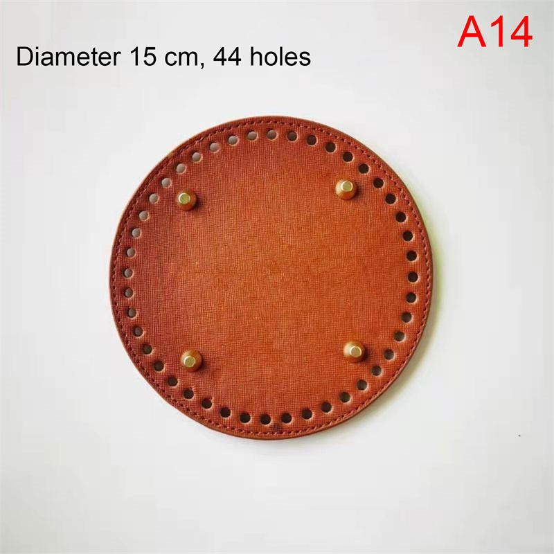 תחתית תיק עור עשה זאת בעצמך בעבודת יד אובלית עגולה אביזרי תיק תחתית לתיקים