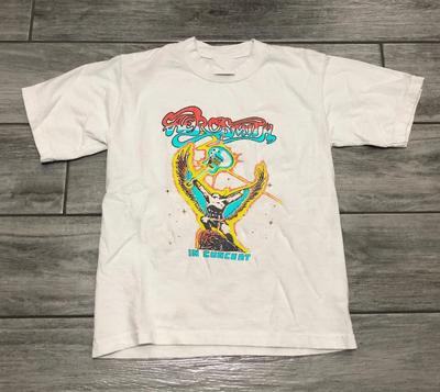 Madeworn Aerosmith In Concerto Maglietta Bianca S-234XL Regalo fan E566