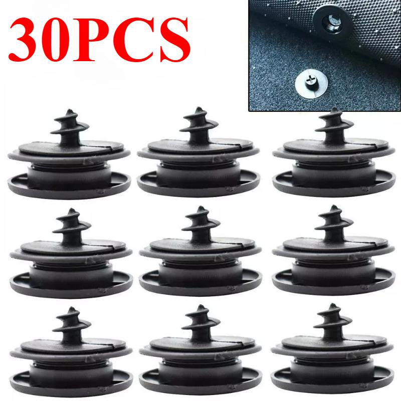 10Pcs Anti-Slip Car Mat Carpet Clips Plastic Black Car Mat Clips Holder Clamps Car Interior Accessories Car Floor Mat Retainers