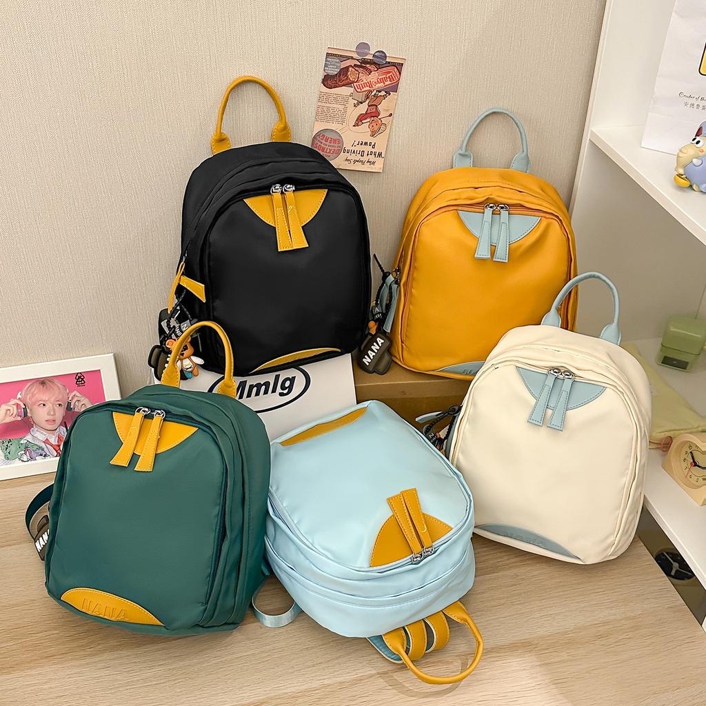 Schoolbag Backpack Lightweight Backpack Wholesale New Contrasting Color Small Fresh Student Schoolbag Ins Cute Girl Class Bag