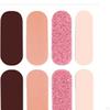 16 Pieces Cured Gel Nail Strips, Stickers with File, Patches Semi
