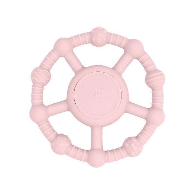 

Vibrating Silicone Teether for Babies, Infants & Toddlers - Anti-Biting Teething Toy Stick розовый