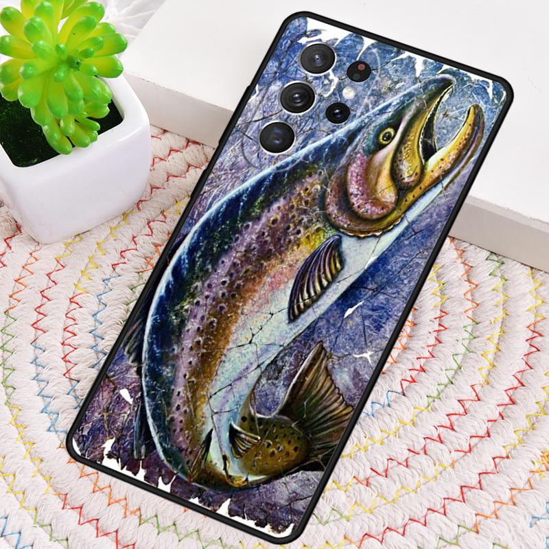 Trout Fishing TPU Phone Case For Samsung Galaxy note 10 pro S26 S25 S24 S23 S22 Ultra Plus S21 FE S20 Shockproof Cover