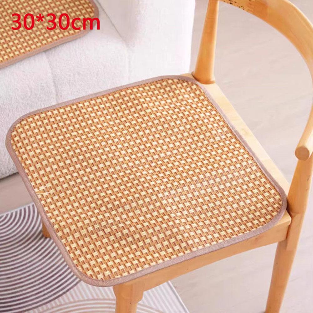 

Дышащая соломенная подушка для сиденья из полиэстера, летняя подушка для стула, нескользящая подушка для сиденья, прохладный коврик, нескользящий, удобный