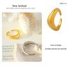 European Retro 18K Gold Titanium Open Ring for Women - Elegant and Colorfast.
