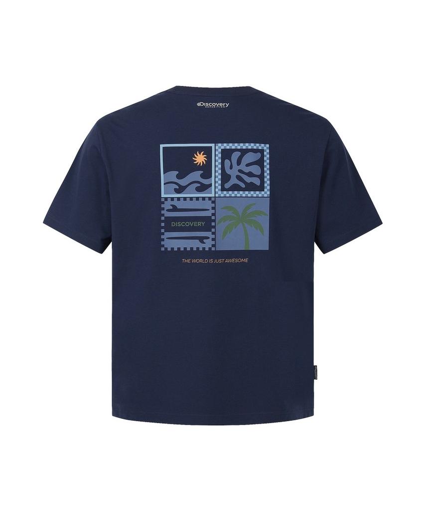 DISCOVERY EXPEDITION Uni Freshvent Resort Graphic Short Sleeve T-Shirt (D/Navy)