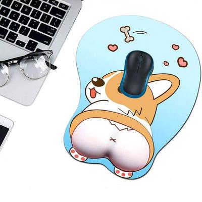For PC Comfortable Cute Dog Non Slip Gaming Mouse Mat Wrist Rest Corgi Mouse Pad Wrist Support