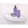 Etagère De Bain / Douche D'angle Bouton Poussoir, Blanche, Snap Up Shelf